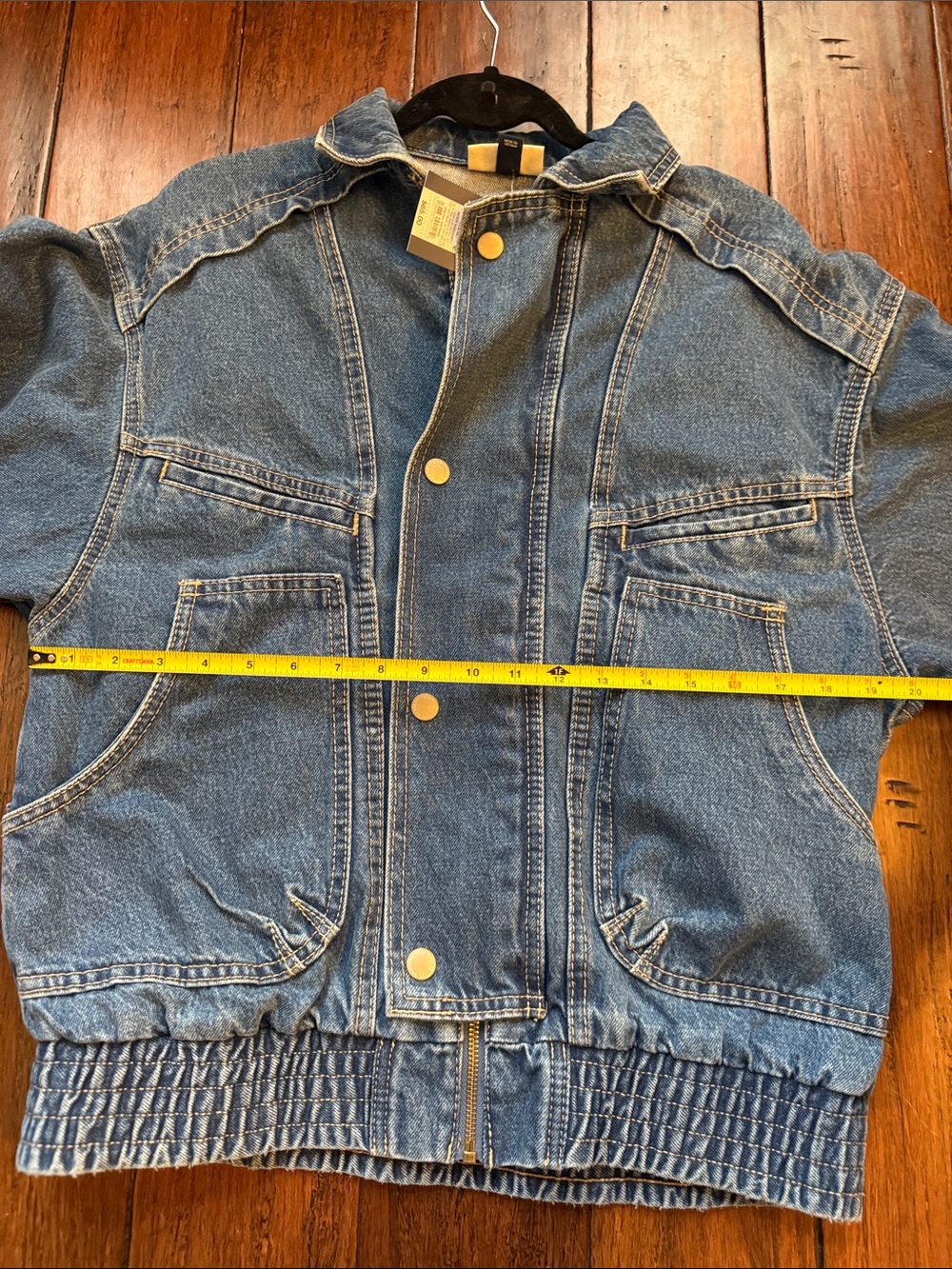 Women's Relaxed Denim Bomber Jacket -Universal Thread Jean Jacket - Picture 4 of 7